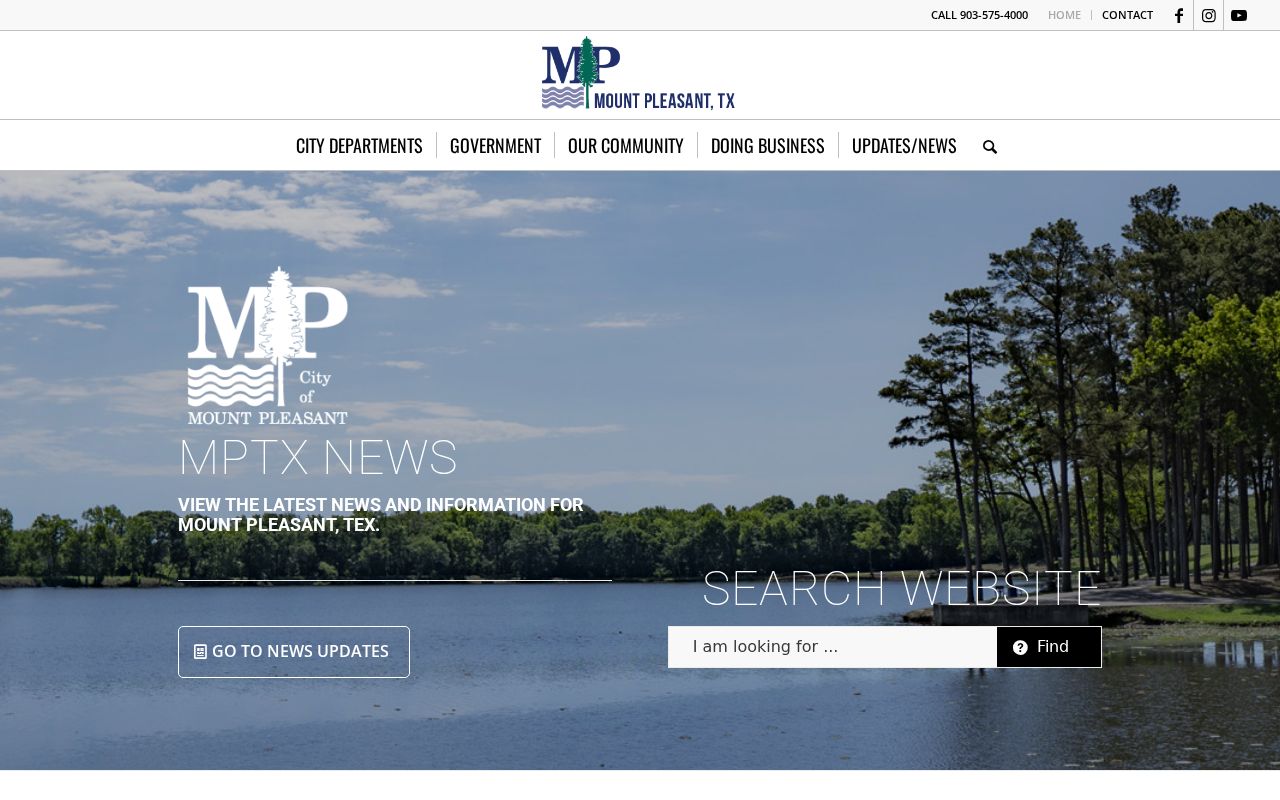 Titus County Mount Pleasant warrant records: official city hall and city website