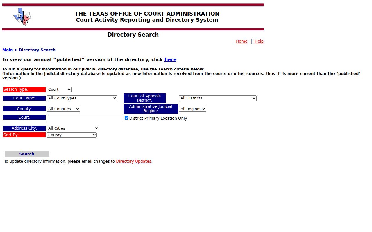 Titus County warrant check: official Texas court-directory search fields