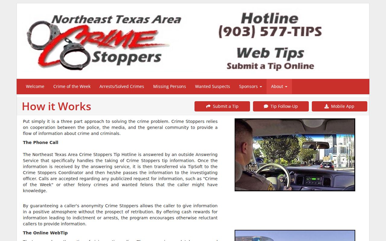 Titus County most-wanted program: official Crime Stoppers tip information